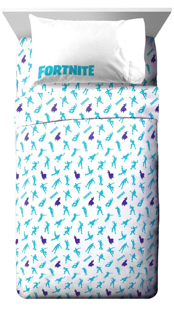 Jay Franco Fortnite Boogie Bomb 7 Piece Full Bed Set - includes Reversible Comforter & Sheet Set - Super Soft Fade Resistant Microfiber Bedding (Official Fortnite Product)