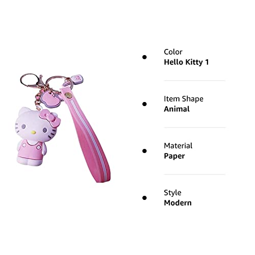 Hello Kitty Key Chain for Girls Women | Sanrio Figures Birthday Gift Bag Accessories (Hello Kitty 1)