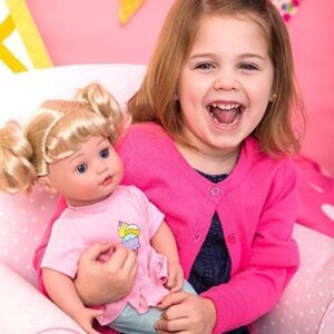 Adora My Cuddle & Coo Babies Collection, 15" Baby Doll with Sweet Powder Scent and 5 Touch Activated Sounds: She Cries, Coos, Giggles, Kisses Back & Says Momma Birthday Gift For Ages 3+ - Sweet Dreams