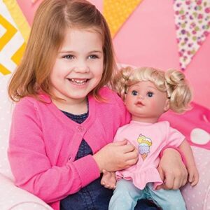 Adora My Cuddle & Coo Babies Collection, 15" Baby Doll with Sweet Powder Scent and 5 Touch Activated Sounds: She Cries, Coos, Giggles, Kisses Back & Says Momma Birthday Gift For Ages 3+ - Sweet Dreams