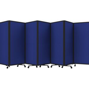 Versare Room Divider 360 Portable Wall Partition | Folding Panels | Large Freestanding Divider | Locking Wheels | Temporary Room Separator