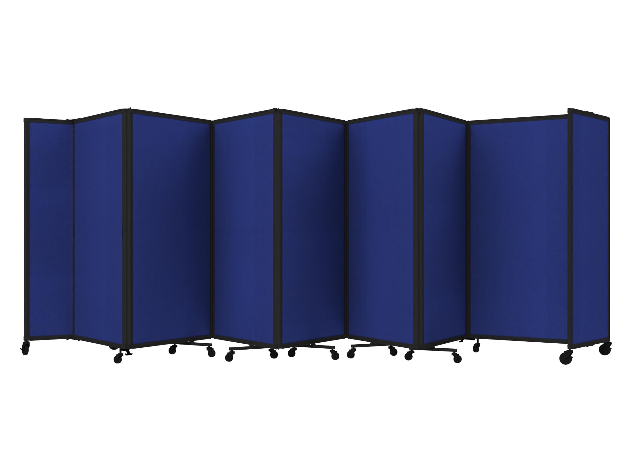 Versare Room Divider 360 Portable Wall Partition | Folding Panels | Large Freestanding Divider | Locking Wheels | Temporary Room Separator