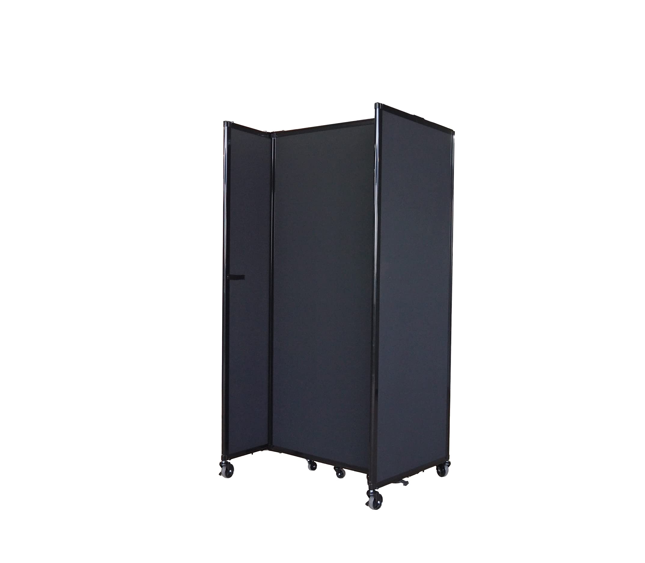 Versare Room Divider 360 Portable Wall Partition | Folding Panels | Large Freestanding Divider | Locking Wheels | Temporary Room Separator