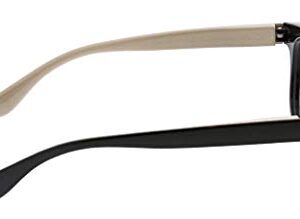 Peepers by PeeperSpecs Women's Grandview Soft Square Blue Light Blocking Reading Glasses, Black, 50 + 1.5