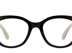 Peepers by PeeperSpecs Women's Grandview Soft Square Blue Light Blocking Reading Glasses, Black, 50 + 1.5