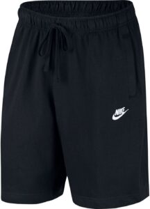 nike men's sportswear club short jersey, black/white, small