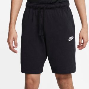 Nike Men's Sportswear Club Short Jersey, Black/White, Small