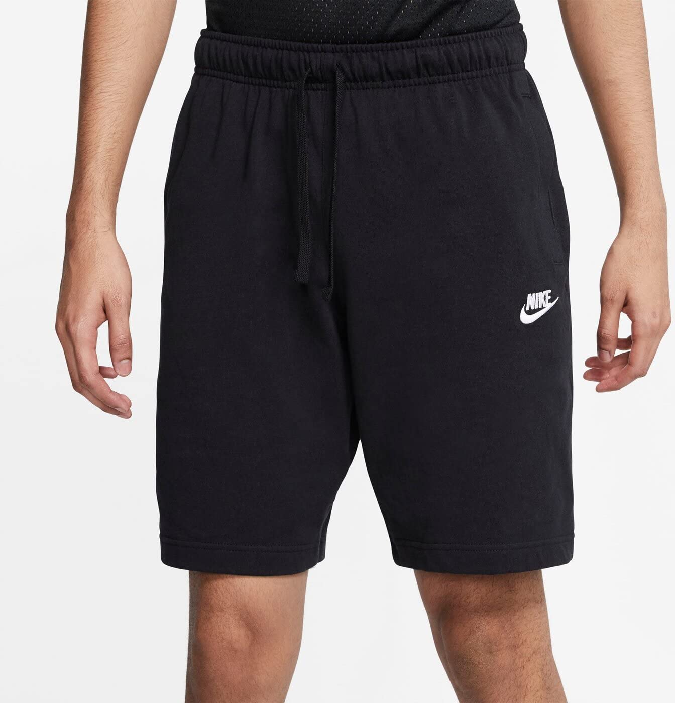 Nike Men's Sportswear Club Short Jersey, Black/White, Small