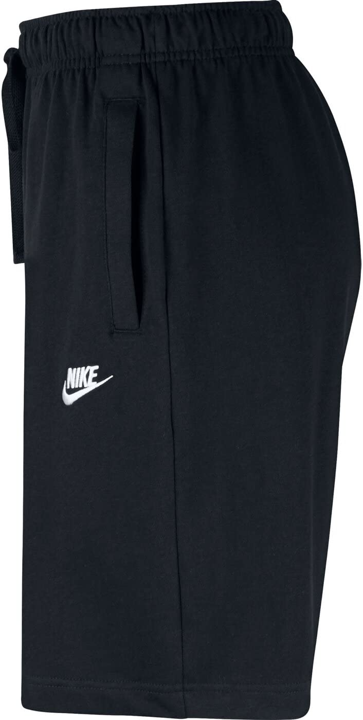 Nike Men's Sportswear Club Short Jersey, Black/White, Small