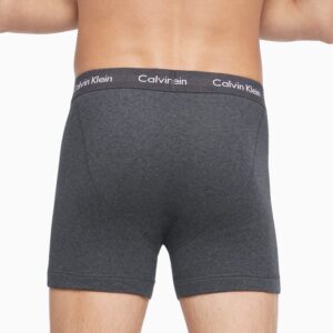 Calvin Klein Men's Cotton Classics 5-Pack Boxer Brief, 2 Blue Shadow/ 2 Charcoal Heather/ 1 Black, Large