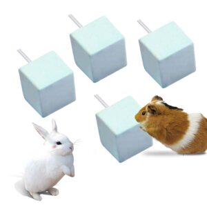 Hamiledyi Rat Lava Block Chew Toy,Chinchilla Bites Calcium Cubes Stone for Grinding Teeth,Hamsters Supplies,Mineral Pumice Chewing Toys for Small Animal Gerbil Guinea Pig Mice Mouse 8Pcs Blue