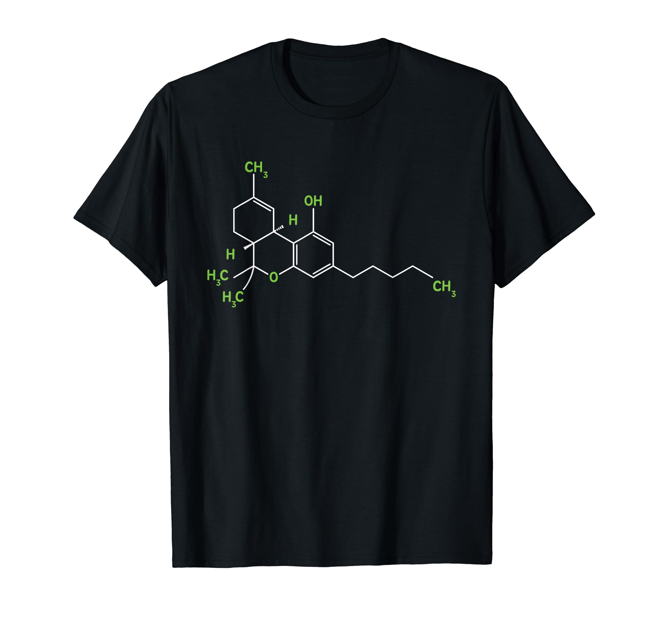 Cannabis Shirt Weed Pot Molecule THC Marijuana Stoner Gift T-Shirt