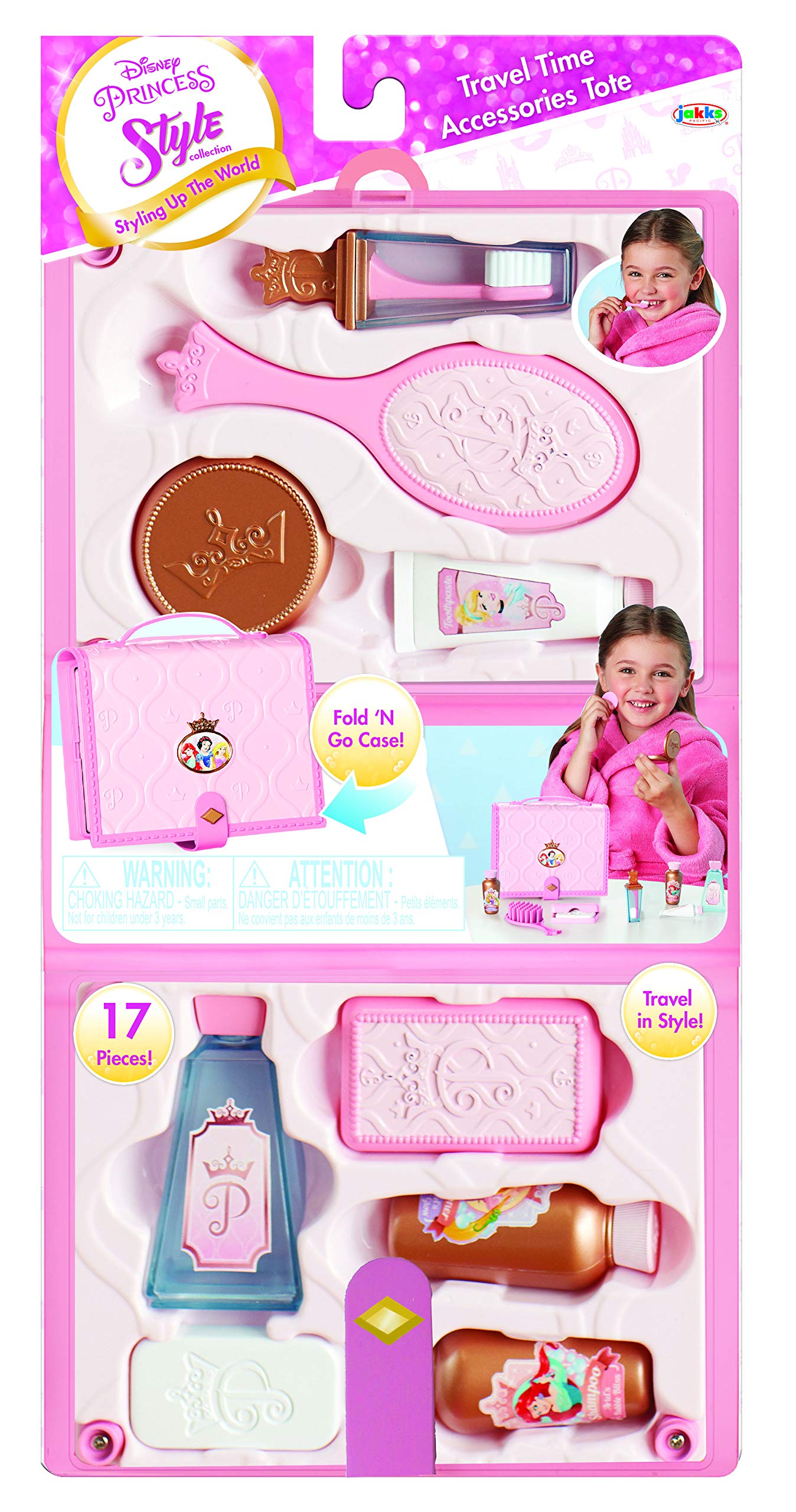 Disney Princess Style Collection - Travel Accessories Kit, Pink