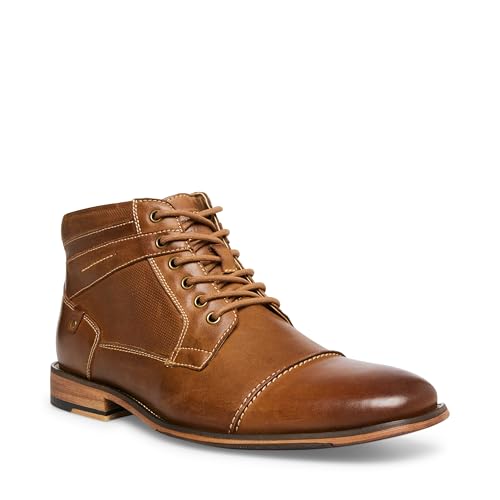 Steve Madden Men's Jotter Combat Boot, Dark Tan, 11