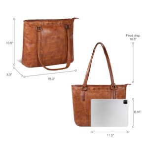 Leather Handbags For Women - Ladies Shoulder Bag Purse - Women's Leather Tote Bag - For Work, Travel - Gifts For Her (Tan)