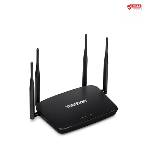 TRENDnet AC1200 Dual Band WiFi Router, TEW-831DR, Gigabit WAN Port, 4 x 5dBi Antennas, Wireless AC 867Mbps, Wireless N 300Mbps, Business/Home Wireless AC Router for High Speed Internet,MU-MIMO Support