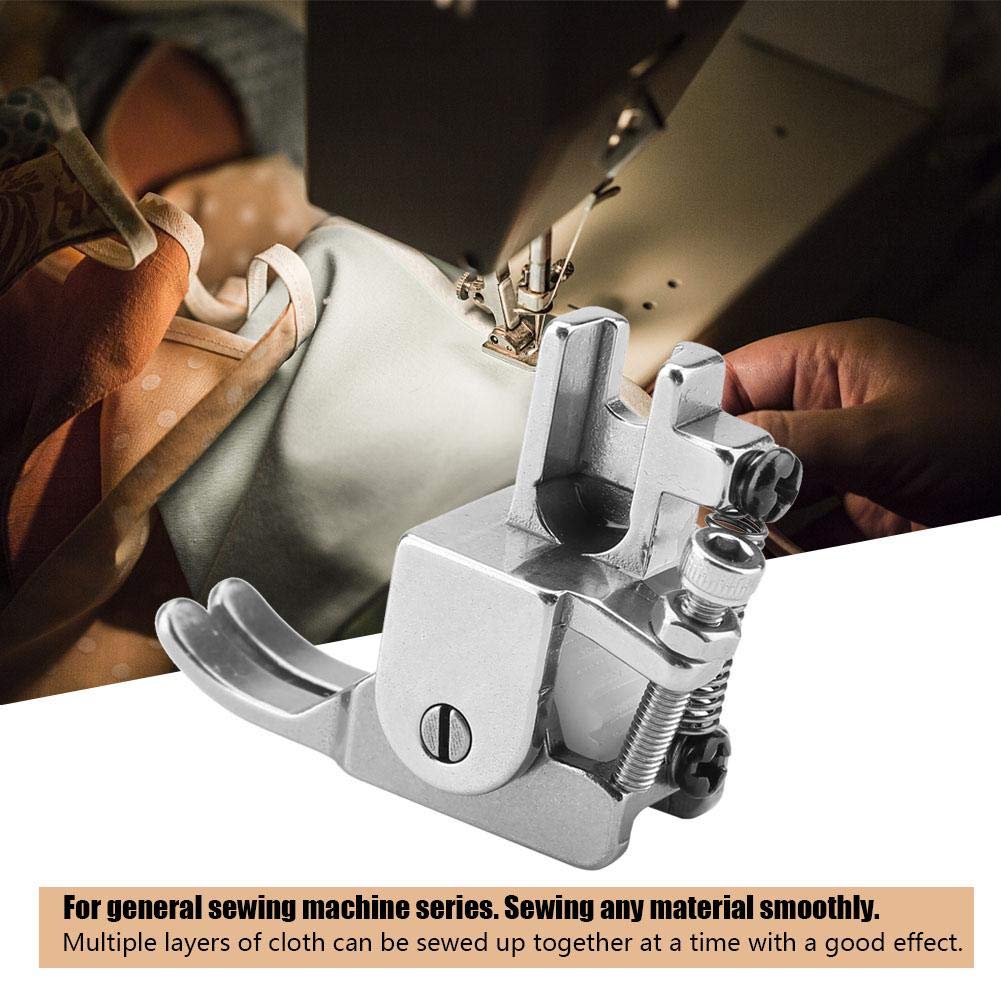 Pressure Adjustable Roller Presser Foot Sewing Machine Foot Sewing Machine Presser Roller Foot Attachment Accessory for Leather Thick Fabric Cloth(#1)