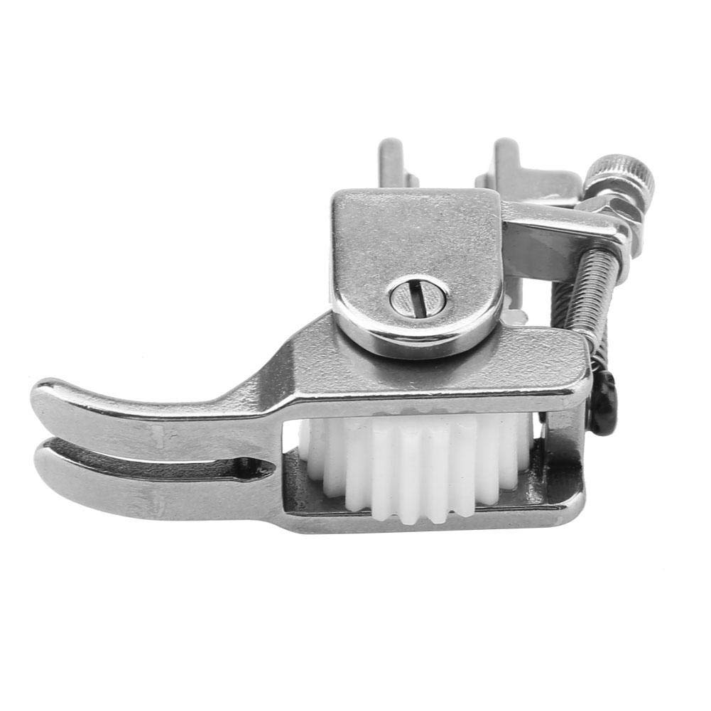 Pressure Adjustable Roller Presser Foot Sewing Machine Foot Sewing Machine Presser Roller Foot Attachment Accessory for Leather Thick Fabric Cloth(#1)