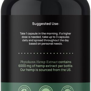 Hemp Oil Capsules 6000 Mg (120 Capsules | 120 Servings) - Hemp Oil Extract for Discomfort - Natural Stress Support and Immune Support with Omega 3 6 9 - Made in USA