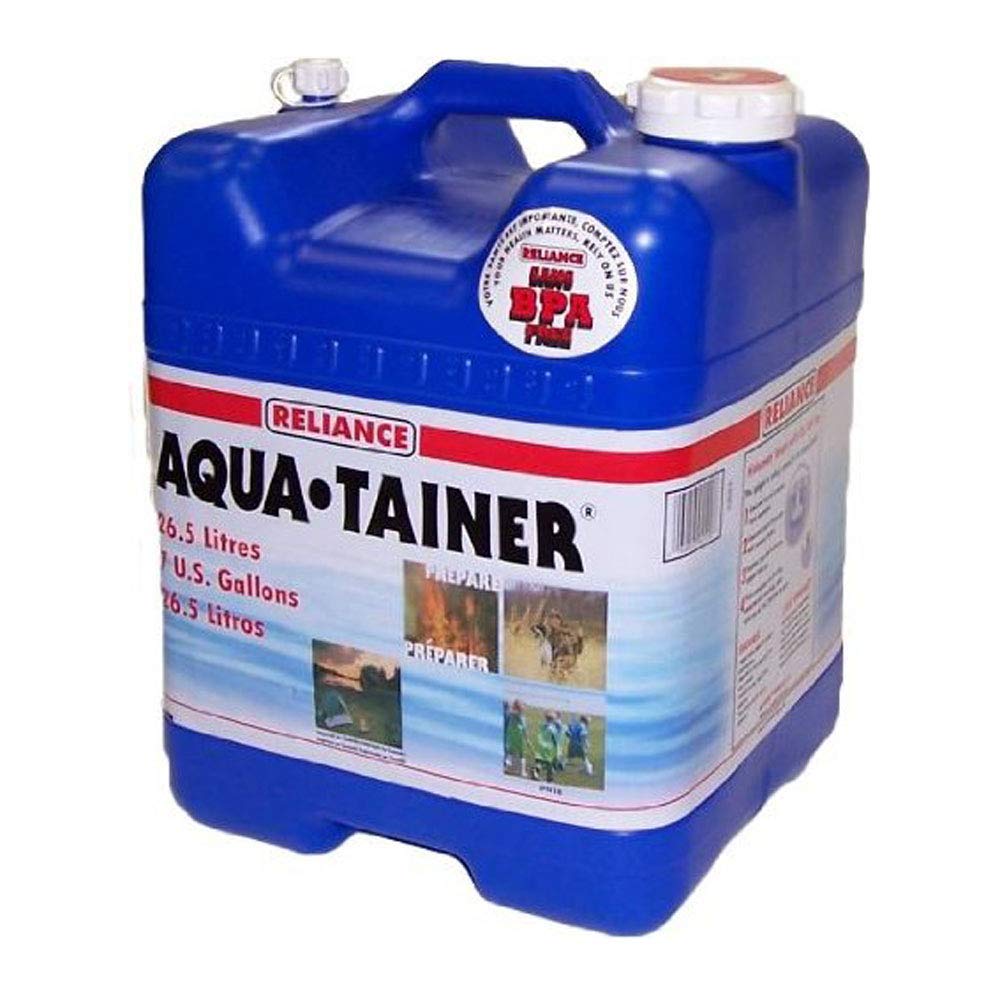 Reliance Products Aqua Tainer 7 Gallon Drinking Water Storage Container Tank (4 Pack)