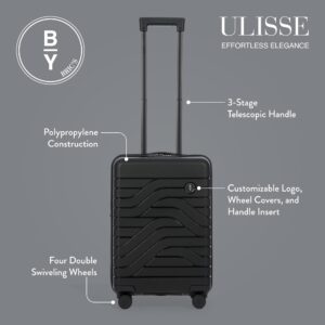 Bric's B|Y Ulisse 21-Inch Spinner - Luxury Carry-On Luggage With Spinner Wheels - Hard Shell Suitcases Made From Durable Polypropylene and Polycarbonate - Black