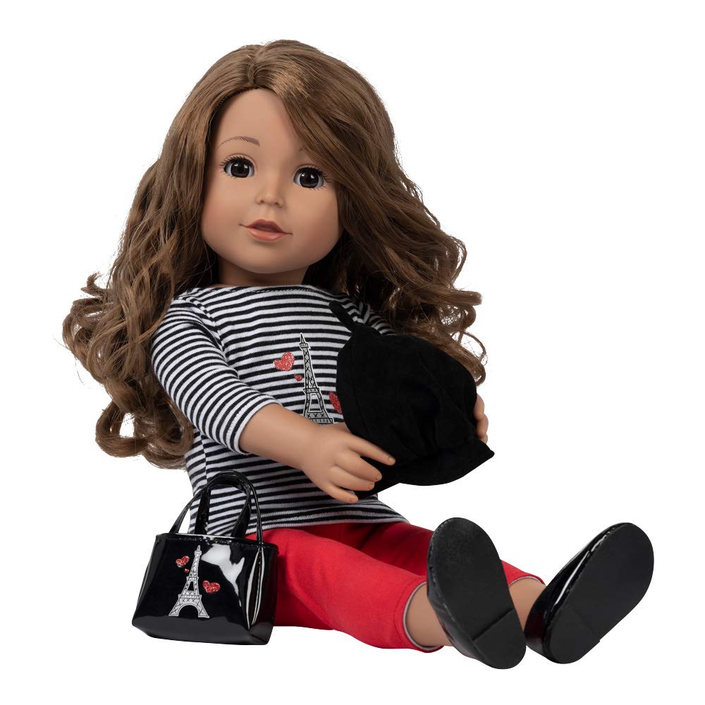 ADORA Amazon Exclusive Amazing Girls Collection, 18” Realistic Doll with Changeable Outfit and Movable Soft Body, Birthday Gift for Kids and Toddlers Ages 6+ - Jacqueline