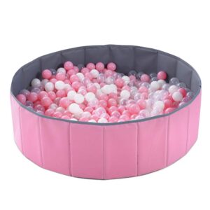 playmaty ball pits - folding portable baby kids play ball pool double layer oxford cloth not need to inflate stable ball pool for toddler (balls not included) (pink)