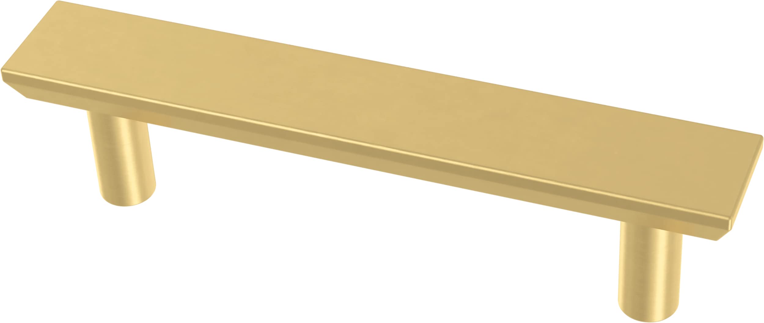 Franklin Brass Simple Chamfered Cabinet Pull, Brushed Brass, 3 in (76mm) Drawer Handle, 10 Pack, P40844K-117-C