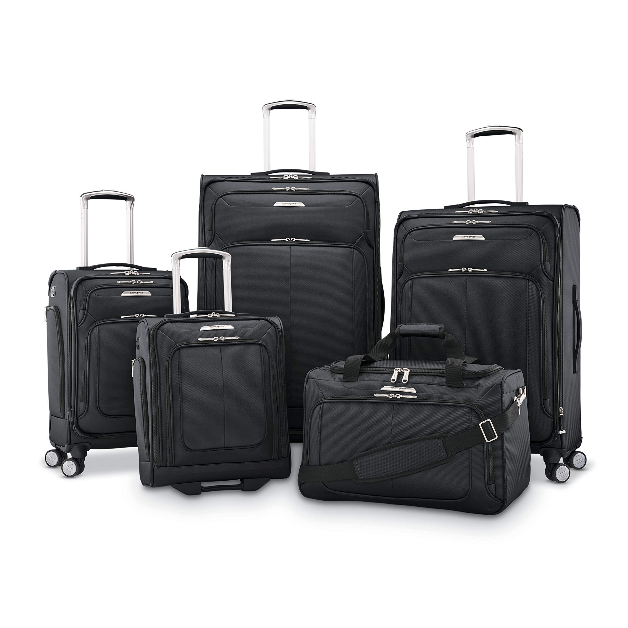 Samsonite Solyte DLX Softside Luggage, Midnight Black, Underseater