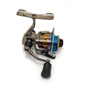 EMMRAGNO Mini 100 Small Metal Spinning Wheel Aluminum Fishing Reel with Metal Spool for Freshwater and All Season Fishing