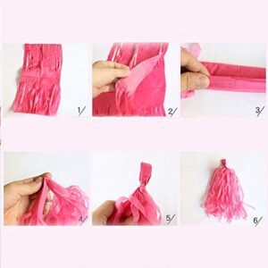 20pcs Tassel Garland Party Decor，Tassel Banner Tissue Paper DIY Decorations for Wedding Baby Shower Birthday Event Party Garland Decor (Gold Mint Rose Red Pink)