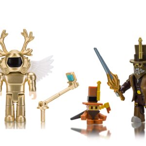 Roblox Action Collection - Steampunk, Simoon68 Golden God + chillthrill709 Two Figure Bundle [Includes 2 Exclusive Virtual Items]