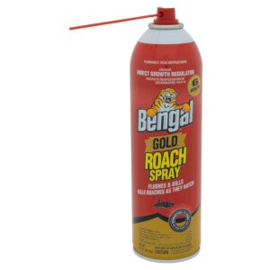 Bengal Gold Roach Spray, Odorless Stain-Free Dry Aerosol Killer Spray with Insect Growth Regulator, 3-Count, 11 Oz. Aerosol Cans