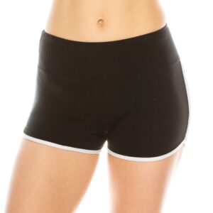 ALWAYS Booty Shorts for Women - Sexy Cute Soft Yoga Dance Dolphin Shorts Black White S