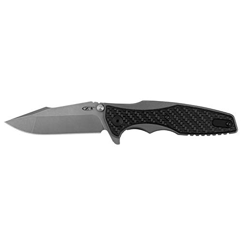 Zero Tolerance Hinderer CF Pocketknife; 3.5-Inch Blade of 20CV Stainless Steel; Titanium Handle with Glow-in-The-Dark Carbon Fiber Overlay, Frame Lock, Made in The USA (0393GLCF)