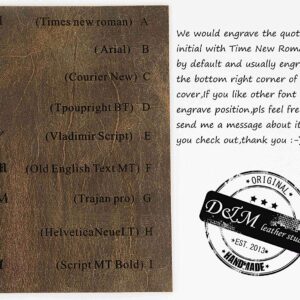 Personalized real genuine leather wallet cover for rite in the rain top-spiral notebook 3" x 5" 4" x 6" inch N05EPC