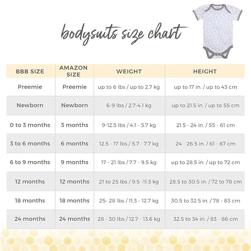 Burt's Bees Baby Organic Cotton Short & Long Sleeve Bodysuits for Infants in Dusty Dandelions, 18 Months