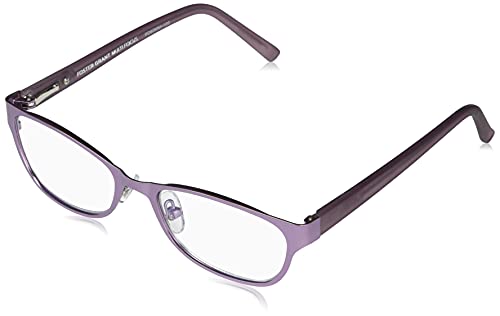 Foster Grant womens Charlsie Multifocus Glasses Reading Glasses, Satin Purple/Transparent, 52 mm US