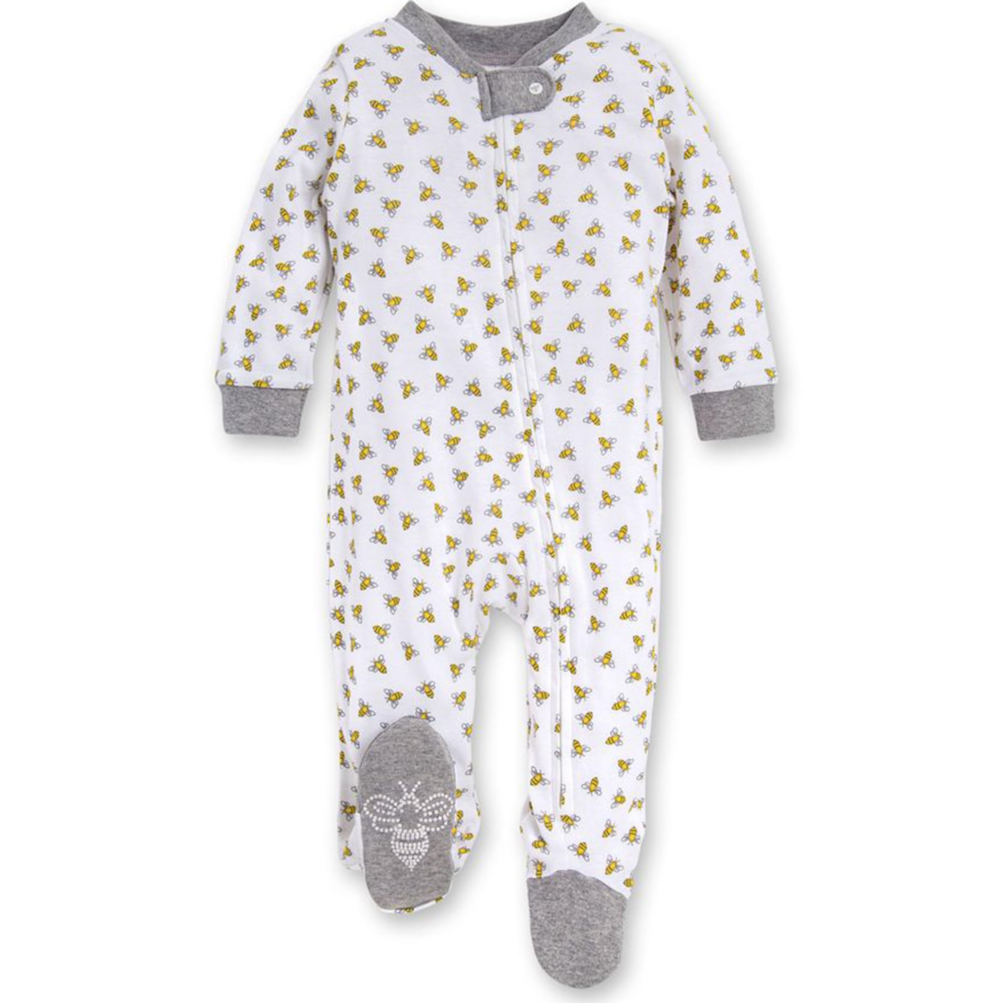 Burt's Bees Baby Sleep and Play PJs, 100% Organic Cotton One-Piece Zip Front Romper Jumpsuit Pajamas