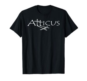 atticus double cross t shirt (white print)