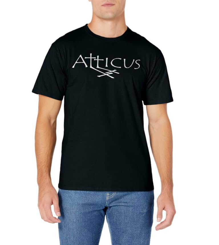 ATTICUS Double Cross T Shirt (White Print)