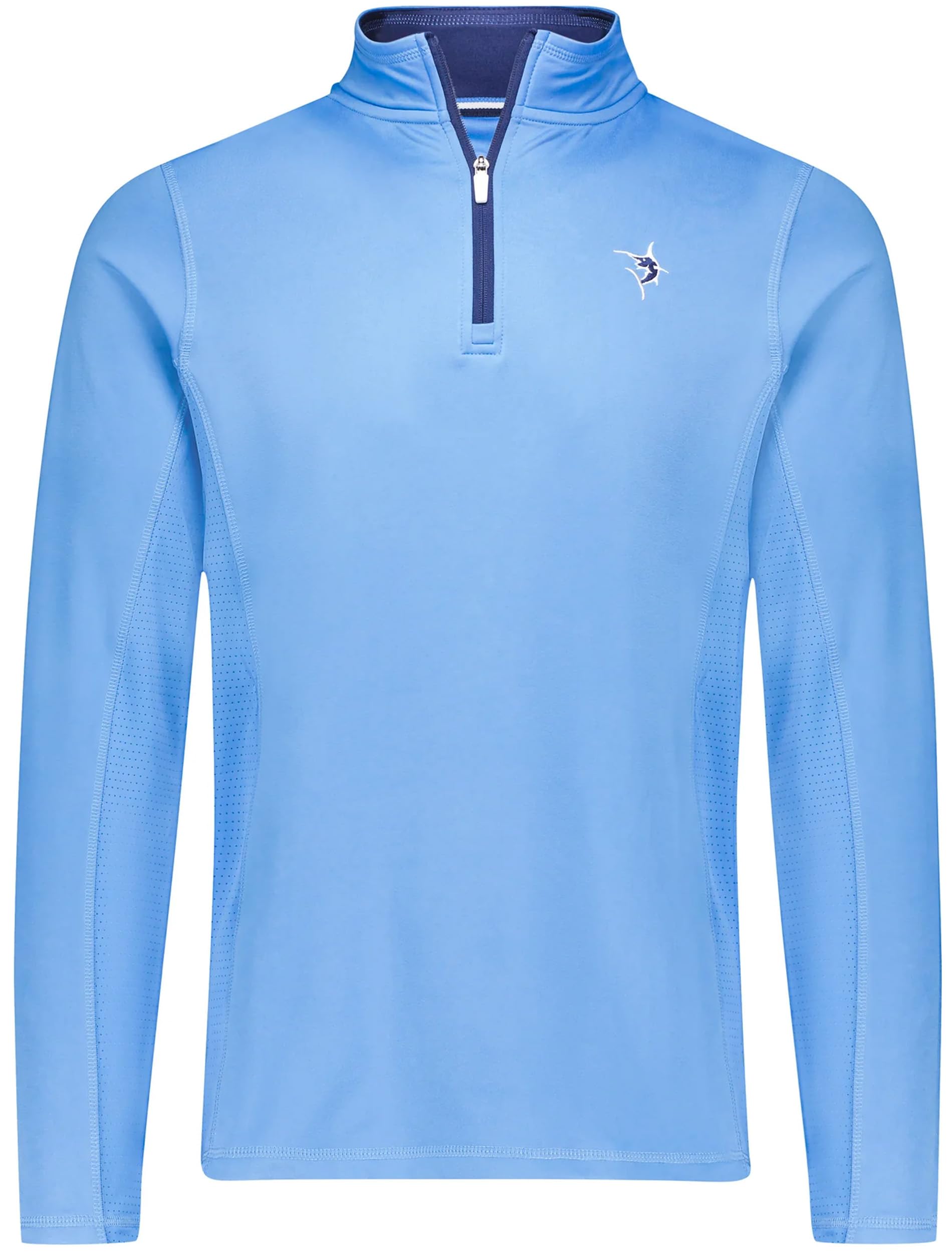 White Water Montauk Quarter Zip Pullover for Men - Light Blue XL