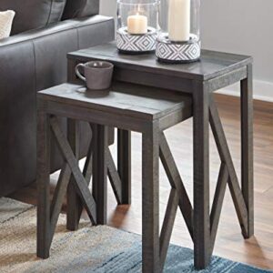 Signature Design by Ashley Emerdale Rustic Nesting Accent Table Set, Brown