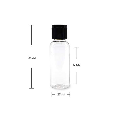 30ml 1 oz Plastic Pour Bottle with Flip Cap Empty Travel Sample Containers Jar for Emollient Water Shower Gel Emulsion - Pack of 12(Clear)