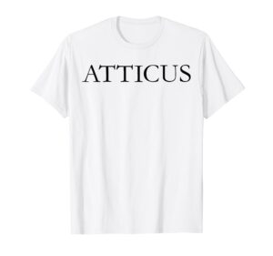 atticus garamond logo t shirt (black print)