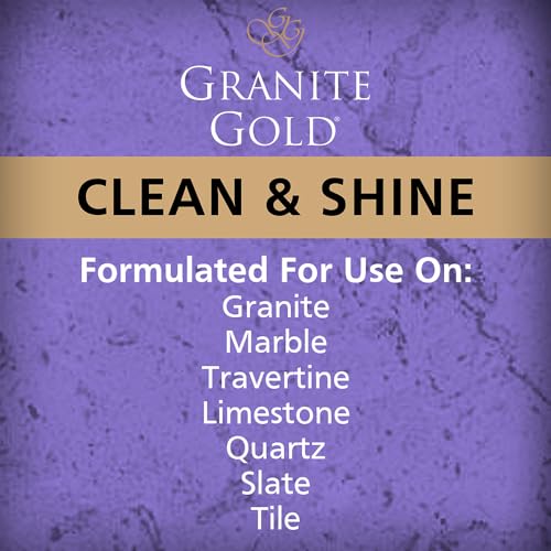 Granite Gold Clean and Shine Spray For Granite, Marble, Travertine, Quartz, Natural Stone Surfaces, 24 + 64 Fl Oz Value Pack