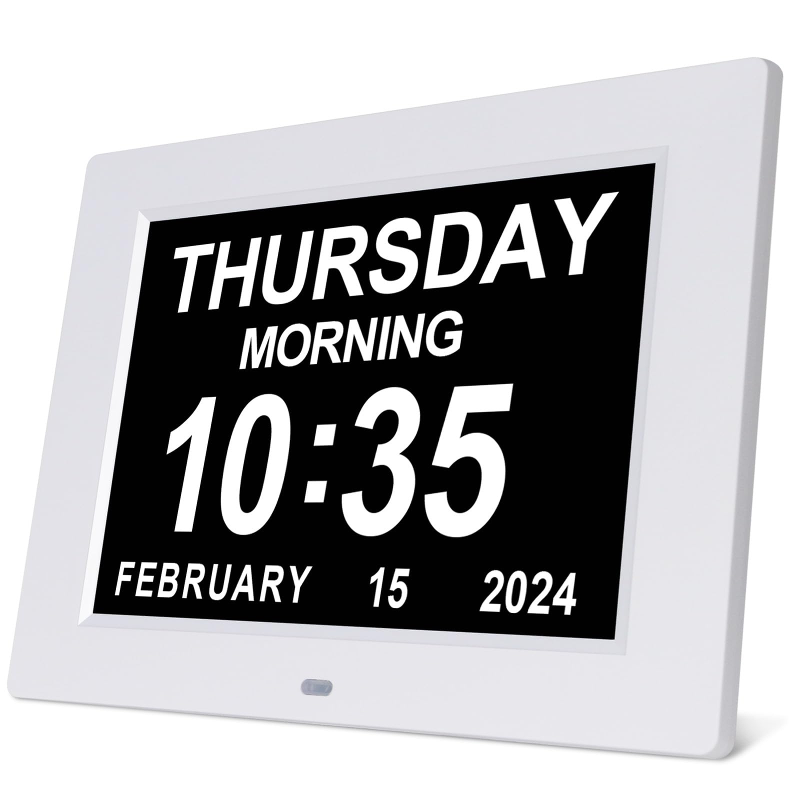 SSINI Dementia Clock Large Digital Calendar Clock for Seniors Clock with Date and Time for Elderly Digital Clock Large Display, with 12 Custom Alarms (8 inch)