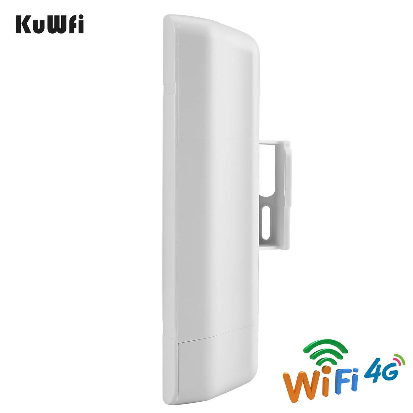 KuWFi 300Mbps Outdoor 4G LTE CPE WiFi Router with Sim Card Slot CAT4 SIM Routers with POE Adapter Work with IPcamera or Outside WiFi Coverage (US Version B2/B4/B5/B12/B13/B14/B66/B71)