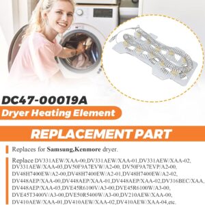 Compatible Dryer Heating Element for Samsung DV220AEW/XAA, Samsung DV328AEW/XAA-0001, Samsung DV337AEG/XAA-0000, Part Number 2068550 Dryers