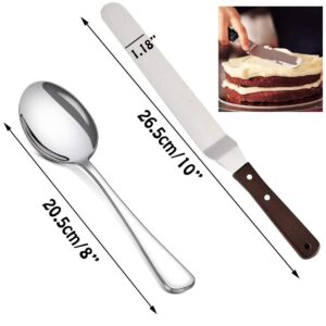 Set of 7 Culinary Specialty Tools, Professional Chef Plating Decorating Kit, Stainless Steel, TuNan Cooking Tweezers Precision Tong, Saucier Decorating Spoon, Serving Slotted Spoon, Cake Icing Spatula